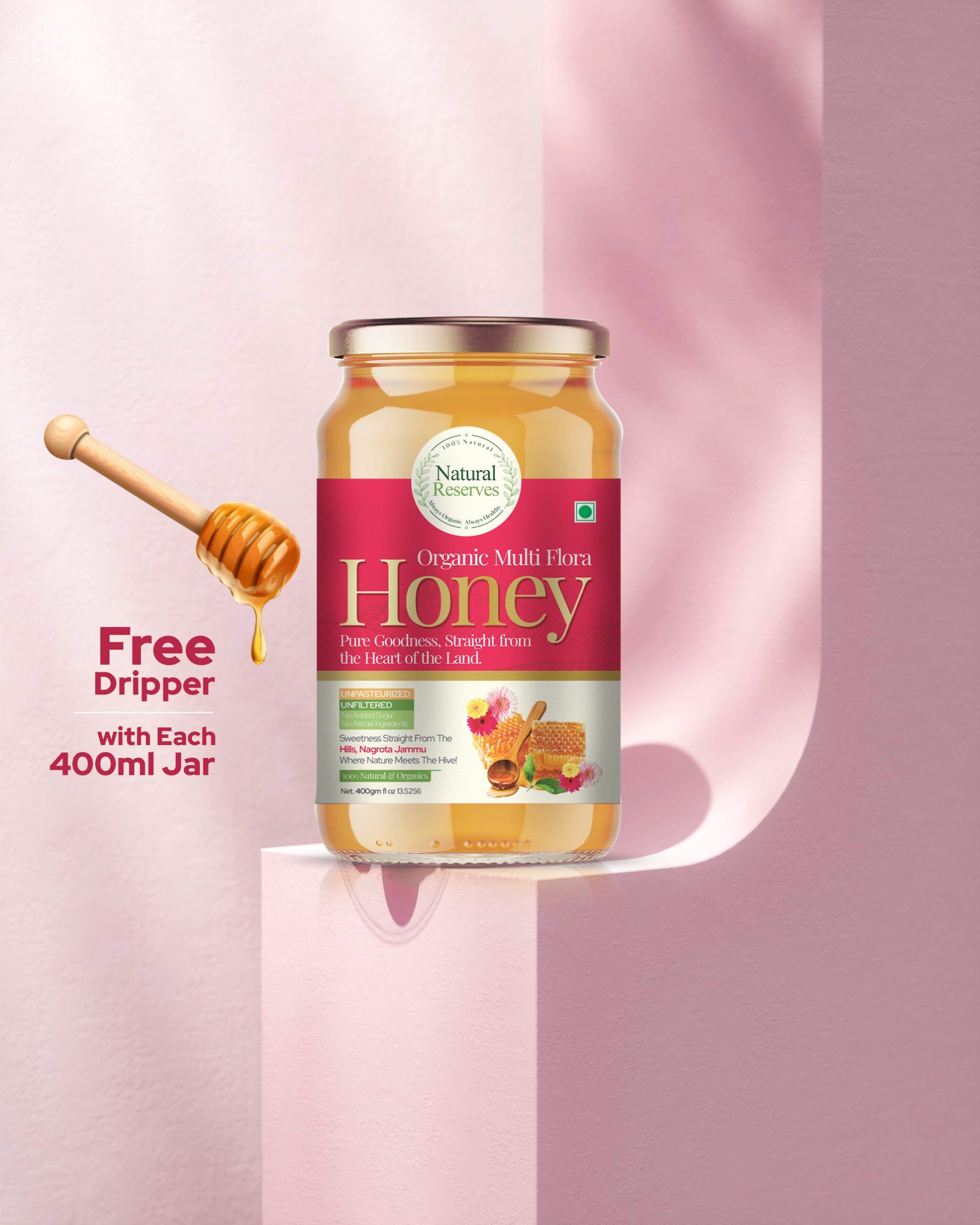 Natural Reserves Organic Multi Flora Raw Honey - Image 4