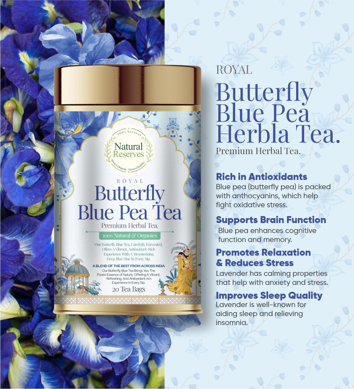Natural Reserves Butterfly Blue Pea Herbal Tea - Image 3